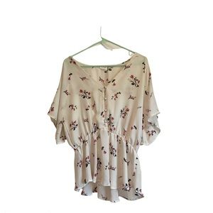 💖 Floral babydoll blouse